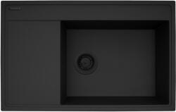 Pyramis Camea gránit mosogató 79x50 cm fekete 070168502 (070168502)
