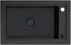 BERG Linda gránit mosogató 68.6x42.7 cm fekete BRQL19104 (BRQL19104)