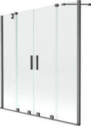 Mexen Velar Paravan de duș Duo, culisant cu 2 aripi, 150 x 150 cm, transparent, gri periat - 896-150-000-02-66 (896-150-000-02-66)