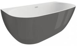 Polimat Risa fal mellé szerelhető fűrdőkád 170x80 cm ovális kétszínű 00444 (00444)