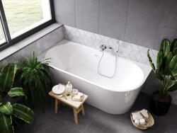 Besco Zoya fal mellé szerelhető fűrdőkád 150x75 cm négyszögletes fehér #WAS-150-ZLC (#WAS150ZLC)