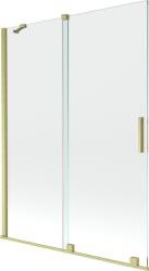 Mexen Velar paravan de baie cu 2 uși glisante 130 x 150 cm, transparent, auriu periat - 896-130-000-01-55 (896-130-000-01-55)