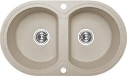 Laveo Dafne gránit mosogató 78x47 cm bézs SBD420T (SBD420T)