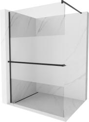 Mexen Kioto+ perete de duș cu raft Walk-in 120 x 200 cm, transparent/mat, negru - 800-120-121-70-35 (800-120-121-70-35)