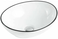 Mexen Elza lavoar pe blat 40 x 33 cm, alb/negru - 21014007 (21014007)