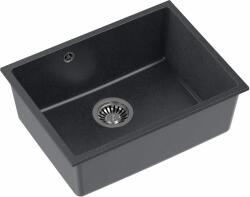 Quadron Alec gránit mosogató 53.5x40 cm fekete HQA5340CZK (HQA5340CZK)