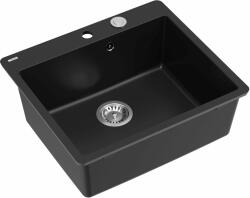 Quadron Morgan graniteq mosogató 56.5x49.5 cm fekete HB8304U7-FM_BS_P2O (HB8304U7FMBSP2O)