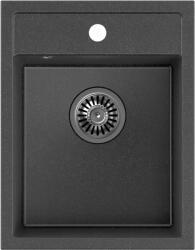 Quadron Johnny graniteq mosogató 50x39 cm fekete HCQJ3950CZK (HCQJ3950CZK)