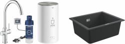 GROHE Készlet konyhai csaptelep Grohe Red 30083001, gránit mosogató Grohe K700 31654AP0