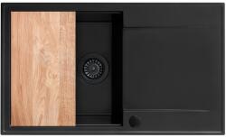 BERG Diva gránit mosogató 78x46 cm fekete BRD1911 (BRD1911)