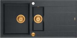 Quadron Evan graniteq mosogató 100x50 cm fekete HQE5510050U8_PVDC1_P2O