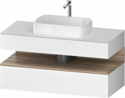 Duravit Qatego szekrény 120x55x60 cm mosdókagyló alá akasztható fehér-tölgy QA4732055180010