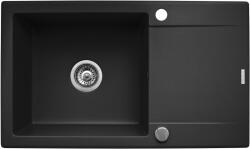 Pyramis Korfu gránit mosogató 78x46 cm szürke/grafit/onix 070061101 (070061101)