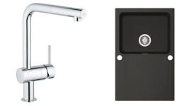 Franke Készlet konyhai csaptelep Grohe Minta 32168000, tectonite mosogató Franke Orion 114.0286. 447