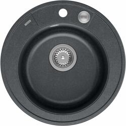 Quadron Morgan graniteq mosogató 51x51 cm fekete HB8301U7-BS_P2O (HB8301U7BSP2O)