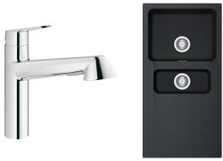 Franke Készlet konyhai csaptelep Grohe Eurodisc Cosmopolitan 32257002, tectonite mosogató Franke Orion 114.0286. 461