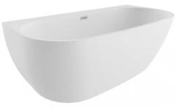 Polimat Risa fal mellé szerelhető fűrdőkád 170x80 cm ovális fehér 00441 (00441)
