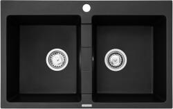 Pyramis Sparta gránit mosogató 78x50 cm fekete 070053301 (070053301)