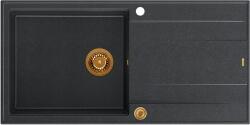 Quadron Evan graniteq mosogató 100x50 cm fekete HCQE10050U8_PVDC1_P2O