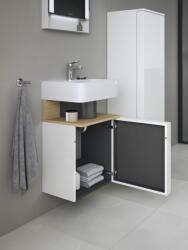 Duravit Qatego szekrény 44x35x64.5 cm mosdókagyló alá akasztható fehér-fa QA4076L30220000