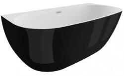 Polimat Risa fal mellé szerelhető fűrdőkád 170x80 cm ovális kétszínű 00442 (00442)