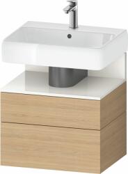 Duravit Qatego szekrény 59x47x59 cm mosdókagyló alá akasztható fehér-tölgy QA4393022300010