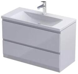 Oristo Brylant szekrény 79.6x40x52 cm mosdókagyló alá akasztható fehér OR36C-SD2S-80-1