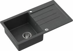 Quadron Johnny graniteq mosogató 77x44 cm fekete HCQJ7744CZK