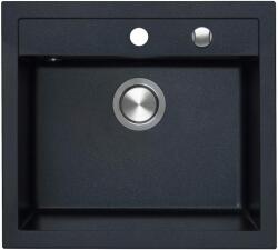 BERG Hobart gránit mosogató 56.5x51 cm fekete-szürke/grafit/onix BRQ14104 (BRQ14104)