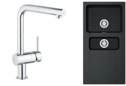 Franke Készlet konyhai csaptelep Grohe Minta 32168000, tectonite mosogató Franke Orion 114.0286. 461