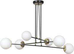 Emibig Ognis függőlámpa 6x10 W fekete-arany-tej 966/6