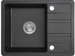 Laveo Stella gránit mosogató 58x44 cm fekete SBY713T (SBY713T)