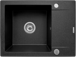 Pyramis Korfu gránit mosogató 62x46 cm fekete 070060301 (070060301)