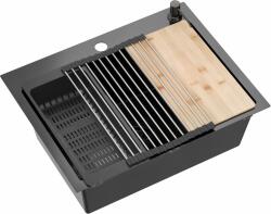 Quadron Luke mosogató tartozékokkal 58x45 cm ZH5845PVDBLM (ZH5845PVDBLM)