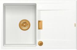 Quadron Owen graniteq mosogató 76x50 cm fehér HQO7650U1_PVDC1 (HQO7650U1PVDC1)