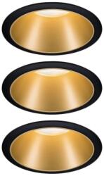 Paulmann Cole Coin beépített lámpa 3x6.5 W fekete-arany 93404 (93404)