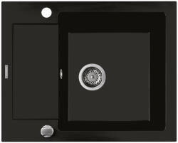 Oltens Gravan gránit mosogató 62x50 cm fekete 72102300 (72102300)