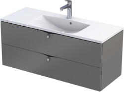 Oristo Siena szekrény 119.6x45.5x50 cm mosdókagyló alá akasztható szürke OR45-SD2S-120-12
