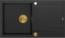 Quadron Evan graniteq mosogató 86x50 cm fekete HCQE8650U7_PVDG1_P2O
