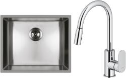Oltens Készlet acél mosogató Oltens Stalvask 71101100, konyhai csaptelep Oltens Lista 35202100