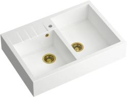 Quadron Bill graniteq mosogató 90x62 cm fehér HCQB9062U1_PVDG1 (HCQB9062U1PVDG1)