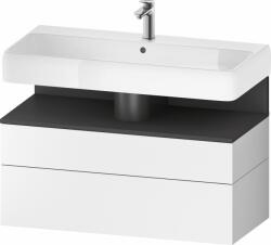 Duravit Qatego szekrény 99x47x59 cm mosdókagyló alá akasztható fehér-grafit QA4395049180010