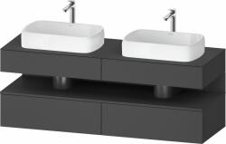 Duravit Qatego szekrény 160x55x60 cm mosdókagyló alá akasztható grafit QA4779049490010