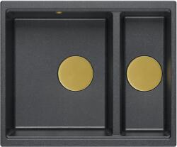 Quadron Logan graniteq mosogató 55x46 cm fekete HCQL5646U8-G1_U
