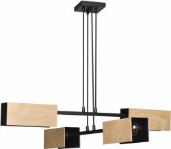Emibig Zaper függőlámpa 4x15 W fekete-fa 616/4