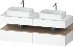 Duravit Qatego szekrény 160x55x60 cm mosdókagyló alá akasztható fehér-tölgy QA4779055180010