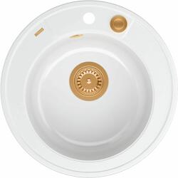 Quadron Morgan graniteq mosogató 51x51 cm fehér HB8301U1-C1_P2O (HB8301U1C1P2O)