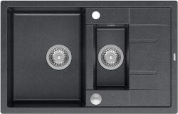 Quadron Morgan graniteq mosogató 78x50 cm fekete HB8224U8-BS_P2O (HB8224U8BSP2O)