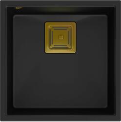 Quadron David graniteq mosogató 42x42 cm fekete HQD4242U7-G1 (HQD4242U7G1)