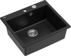Quadron Morgan graniteq mosogató 57x50 cm fekete HB8304U7-BS_P2O (HB8304U7BSP2O)